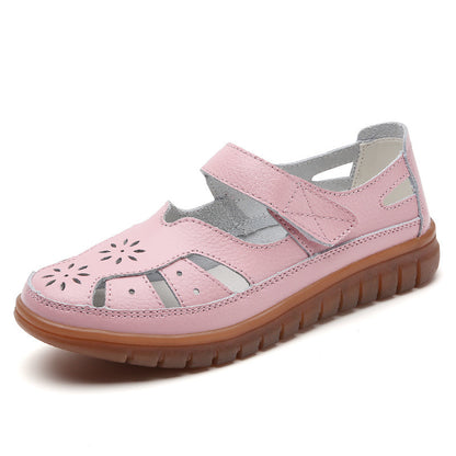 New Plus Size Hollow-out Hole Shoes For Women Pink GlamzKart