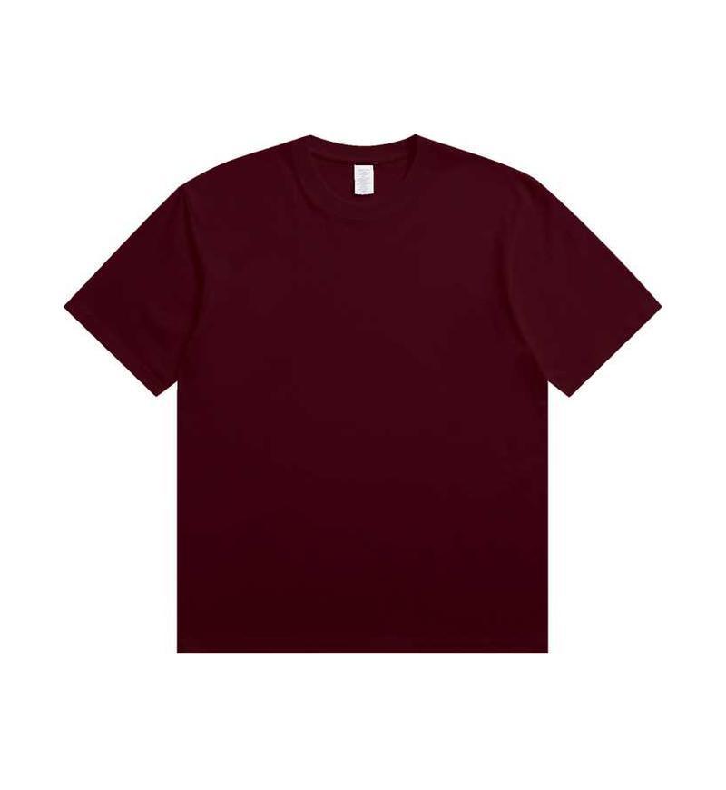 All-matching Round Neck Short Sleeves Loose Maple Leaf Red GlamzKart