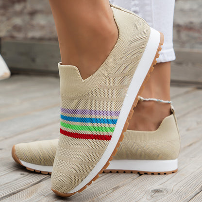 Casual Flat Sneaker European And American Plus Size Comfort Lightweight Pumps GlamzKart