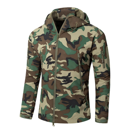Shark Skin Soft Shell Outdoor Shell Jacket Jungle Color GlamzKart