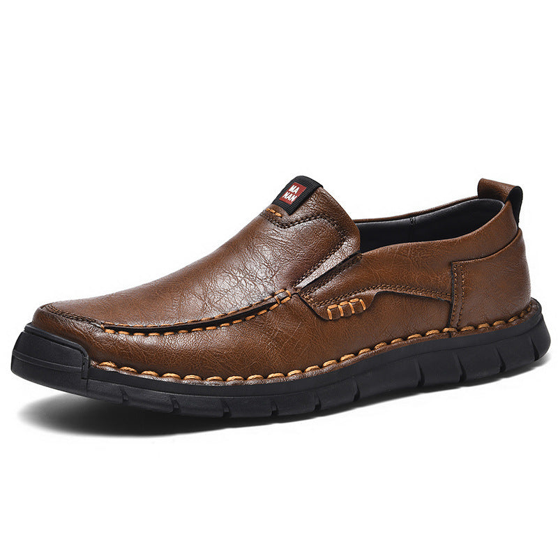 Fashion Personality Soft Bottom Men's Casual Shoes Brown Foot Cover GlamzKart