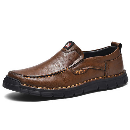 Fashion Personality Soft Bottom Men's Casual Shoes Brown Foot Cover GlamzKart