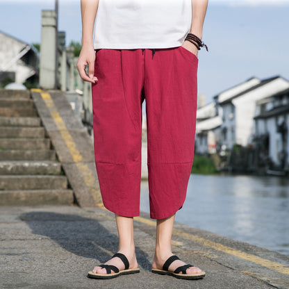 Fashion Men's Thin Beach Linen Casual Pants GlamzKart