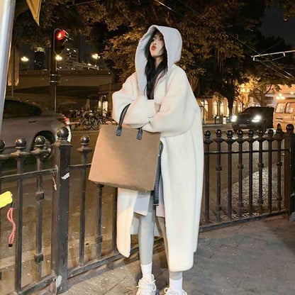 Long Coat Lambswool All-match Loose Fashionable Jacket