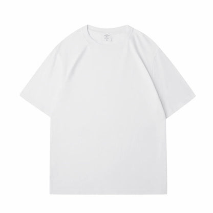 All-matching Round Neck Short Sleeves Loose White GlamzKart