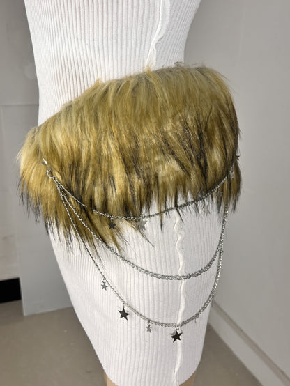 Fur Belt Retro Easy Matching Plush Waist Chain Waist Seal Waist Decorations Style 23 GlamzKart