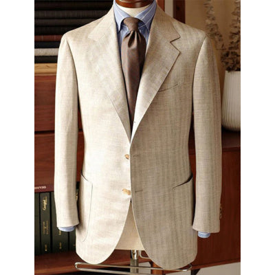 Men's Casual Slim Fit Blazer Apricot GlamzKart