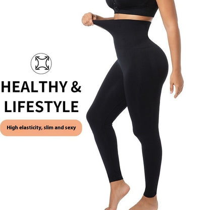 High Waist Belly Contracting Running Sports Fitness Hip Raise Yoga Pants GlamzKart