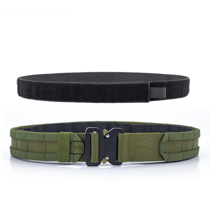Quick Release Nylon Waistband Men's Outdoor Training Casual Woven Army Green GlamzKart