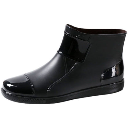 Men's Short Waterproof Plus Size Rain Boots GlamzKart