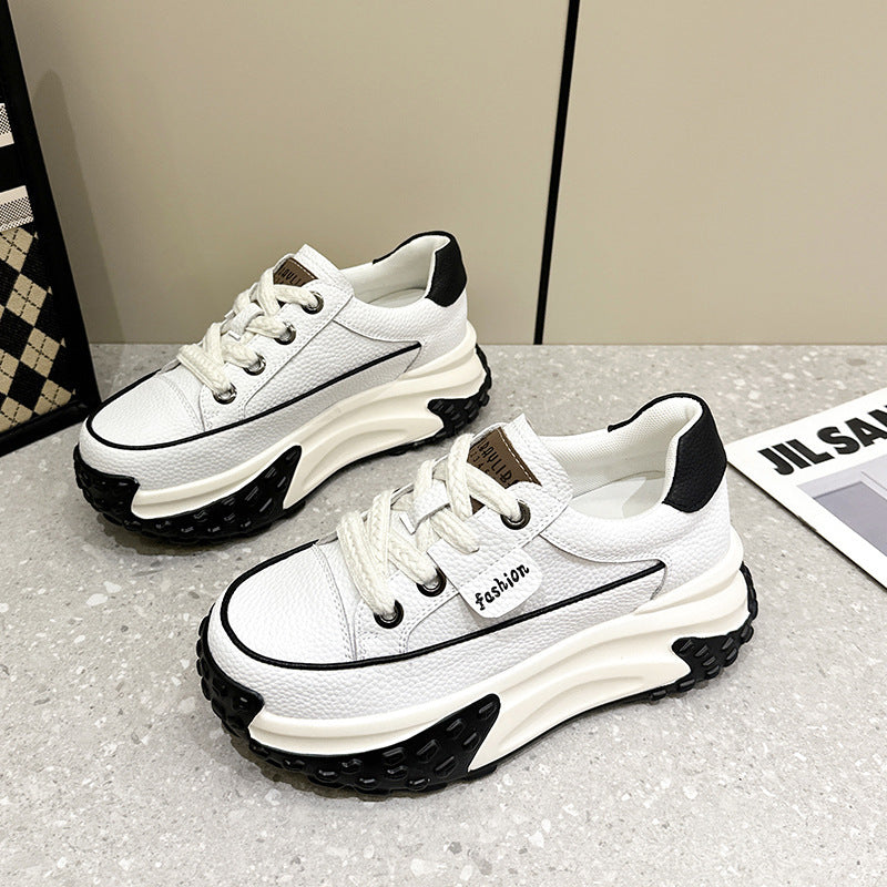 Simple Fashionable All-match Sports Breathable White Shoes White GlamzKart
