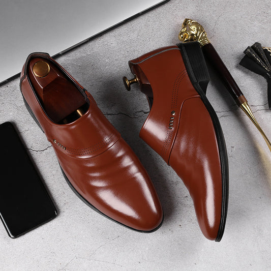 Casual Pointed Toe Leather Shoes Men GlamzKart