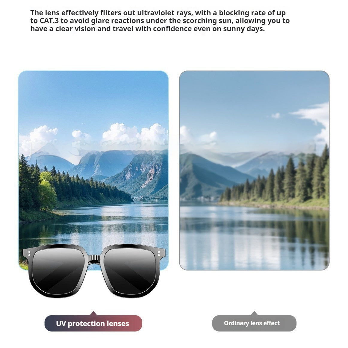 AI Smart Glasses Call Wireless Bluetooth Audio Sunglasses GlamzKart