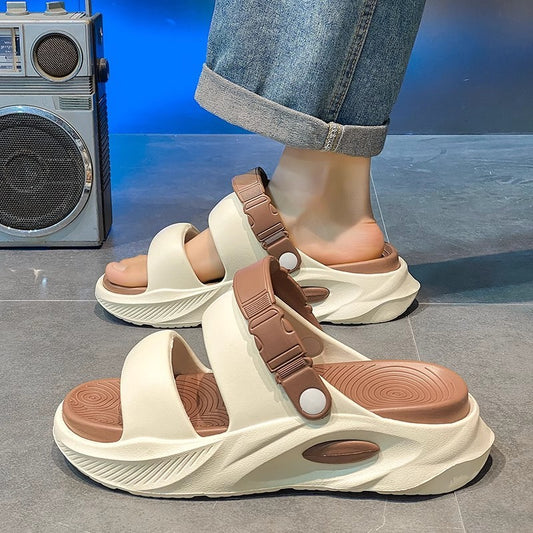 Sports Slippers Men's Thick Bottom Wear-resistant Non-slip Sandals GlamzKart
