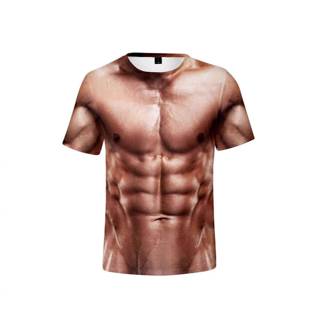 3d Digital Printing Short Sleeve Comfortable T-shirt For Men A955 GlamzKart