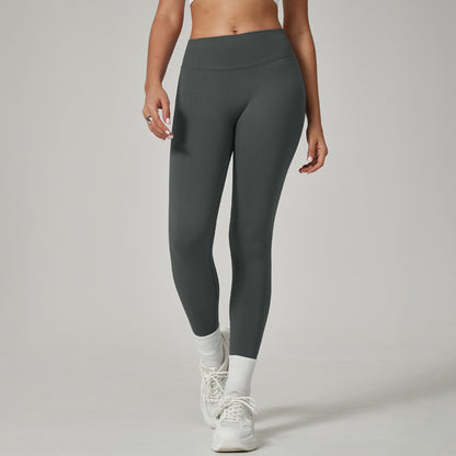 Seamless High Waist Yoga Pants Hip Lifting Workout Pants Dark grey GlamzKart