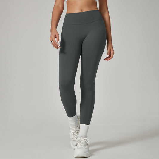 Seamless High Waist Yoga Pants Hip Lifting Workout Pants Dark grey GlamzKart
