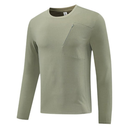 Quick-drying Long-sleeved T-shirt Round Neck Outdoor Top GlamzKart
