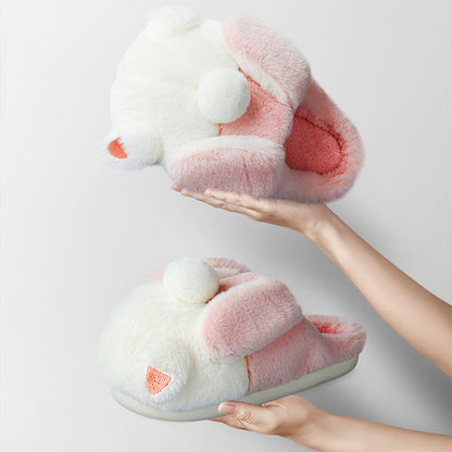 Women In Cotton Slippers With Wrapped Heels Are Cute In Winter Pink GlamzKart