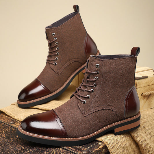 Men's Trendy Sleeve Leather All-match Casual Martin Boots GlamzKart