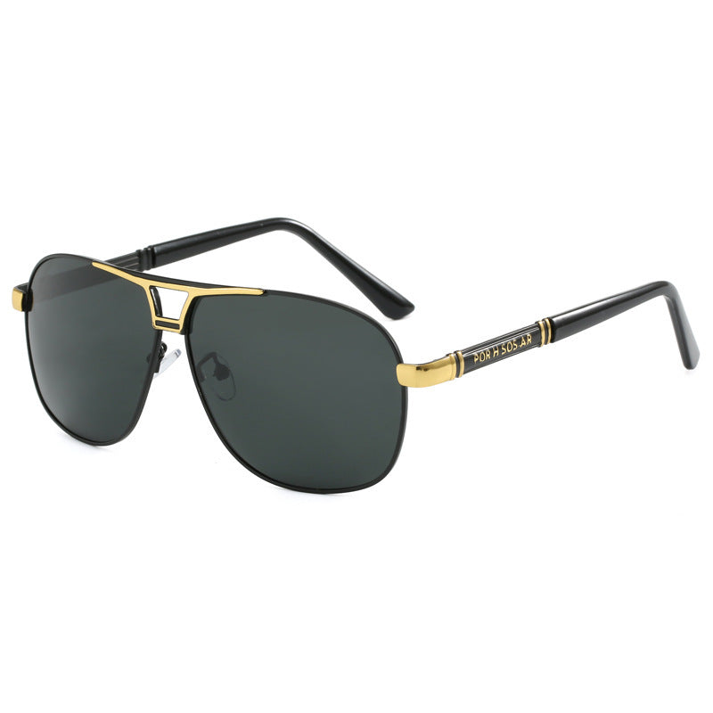 Men's Polarized Day And Night UV Protection Advanced Sense Color Changing Sunglasses Gold Black Frame GlamzKart