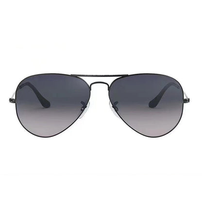 Tempered Glass Sunglasses UV Protection Glasses Black Frame Gradient Blue GlamzKart