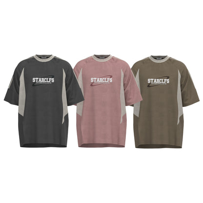 Men's Loose Short-sleeved T-shirt With Letter Embroidery Design GlamzKart