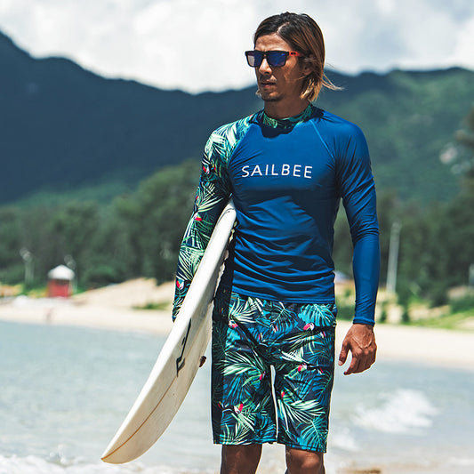 Men's Quick-drying Split Printing Long Sleeve Shorts GlamzKart