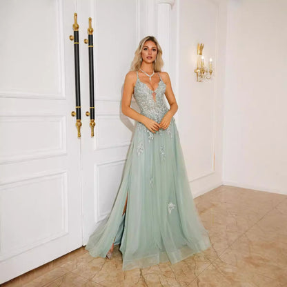 Women Evening Dresses Suspender Dance Dress Long GlamzKart