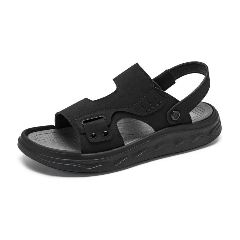 Non-slip Soft Bottom Dual Use Slippers Outer Wear 2513 Black GlamzKart