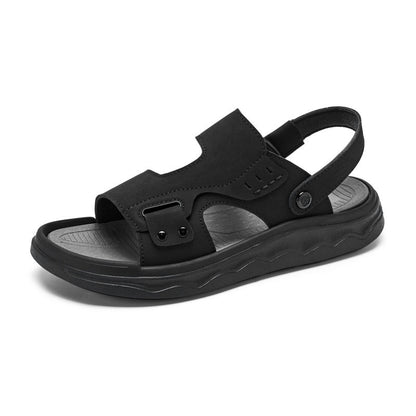 Non-slip Soft Bottom Dual Use Slippers Outer Wear 2513 Black GlamzKart