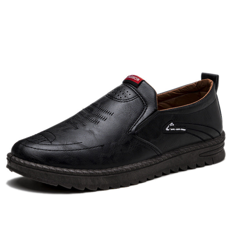 Men's Leather Shoes Spring Leisure Slip-on GlamzKart