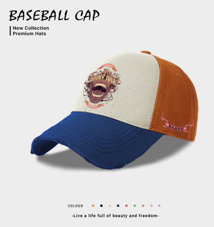 European And American Style Men's Casual Baseball Cap Blue GlamzKart