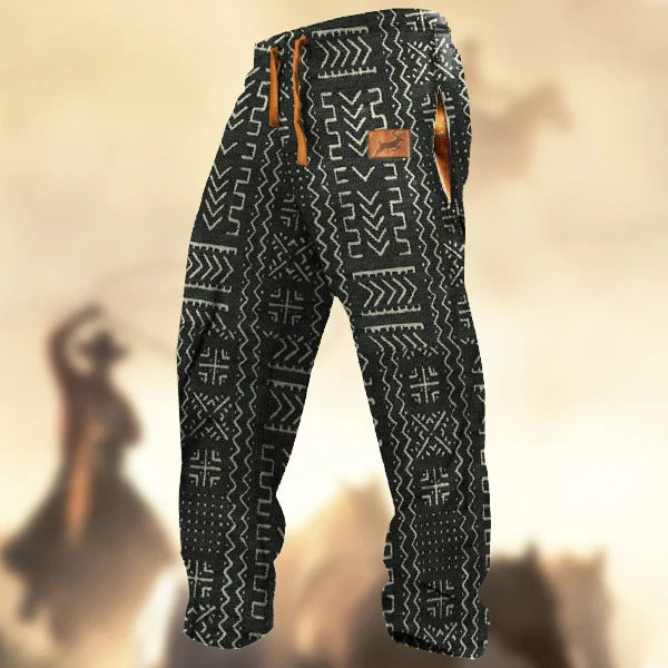 Technology Printing Trousers Elastic Closed Rope Straight-leg Trousers CD385 GlamzKart