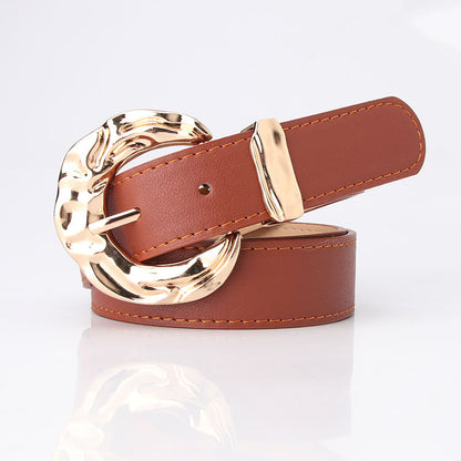 Fashion Characteristic Belt European And American Fashion Simple Jeans Pant Belt Camel GlamzKart