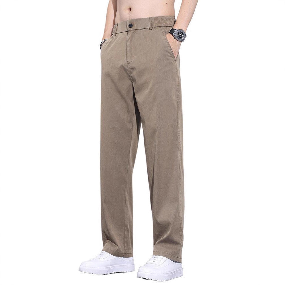 Thin Stretch Business Straight Loose-fitting Wide-leg Trousers GlamzKart
