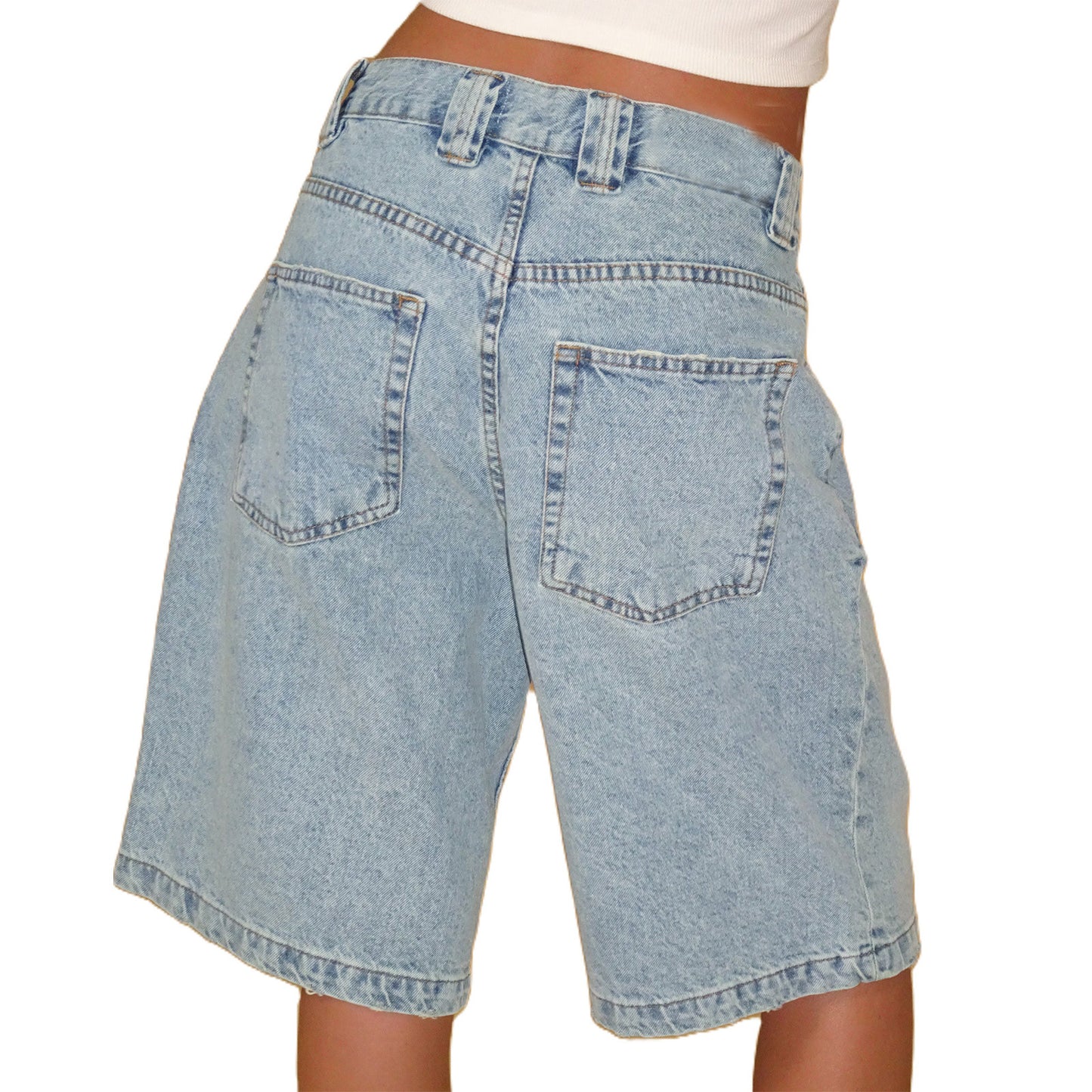 European And American Denim Shorts Bullet-free Fitted Figure Flattering Women's Pants GlamzKart