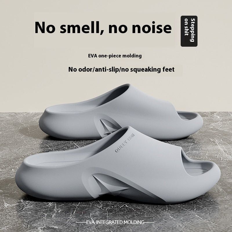 Non Slip Outdoor Thick-soled Antibacterial Slippers Gray GlamzKart