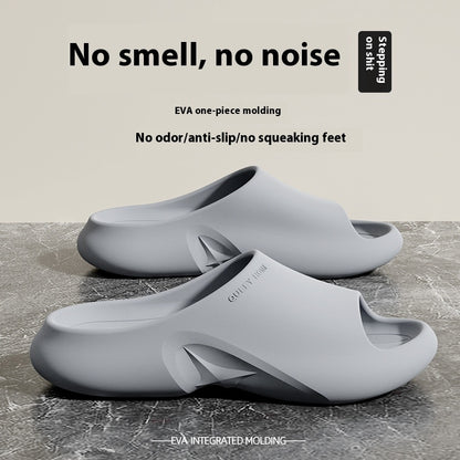 Non Slip Outdoor Thick-soled Antibacterial Slippers Gray GlamzKart