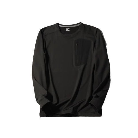 Quick-drying Long-sleeved Bottoming Shirt Round Neck T-shirt GlamzKart