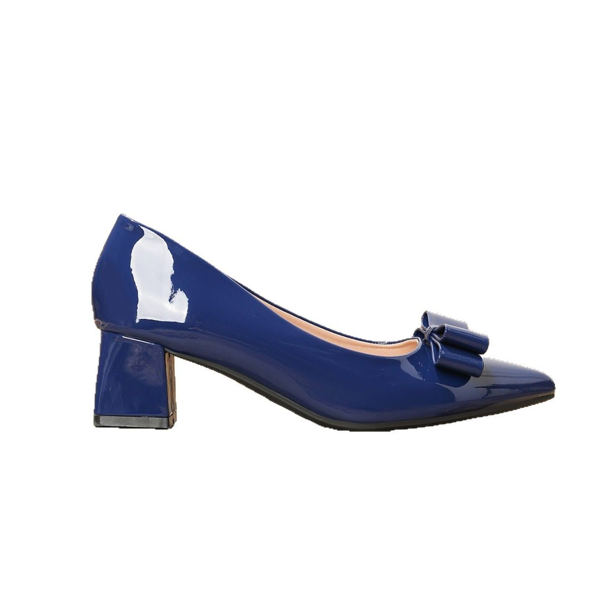 Spring Pointed-toe Bowknot High Heels Wine-red GlamzKart
