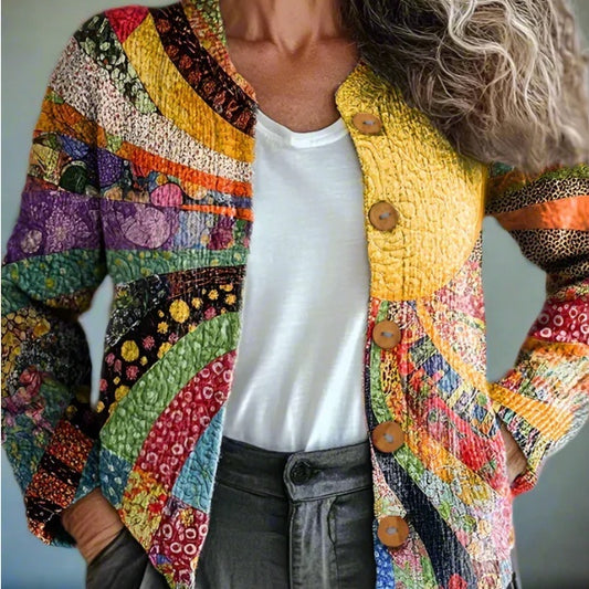 Women's Printed Wear Cardigan Knitted Coat GlamzKart