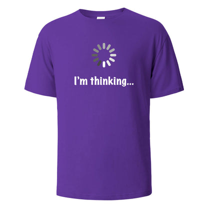 I'm Thinking About Interesting Printed T-shirt Purple GlamzKart