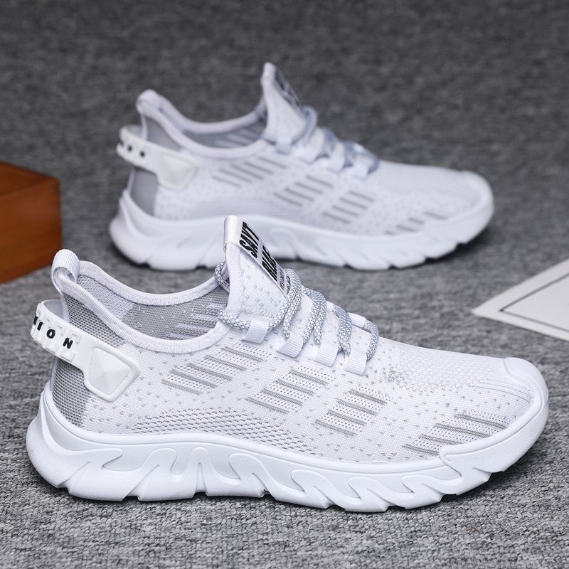 Men's Sports Soft Bottom Light Running Shoes White 921 GlamzKart