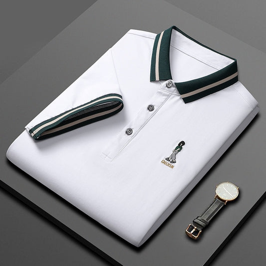 Short Sleeve Men's Lapels Fashion Brand Clothes GlamzKart