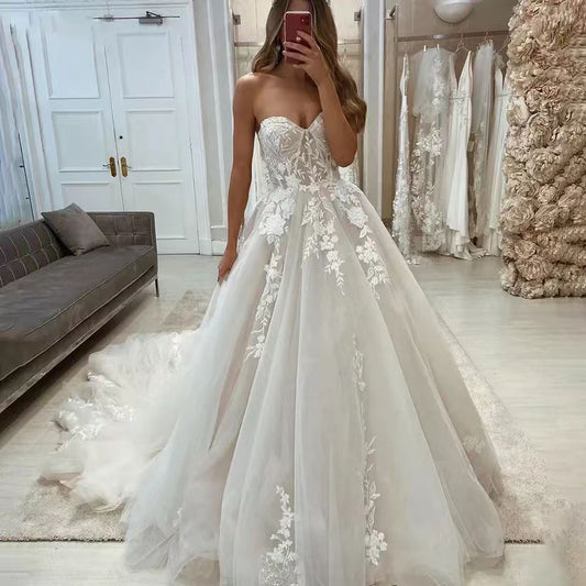 Bridal Lace Tube Top Main Yarn Heavy Industry Advanced GlamzKart