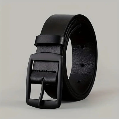 Men Business Casual Trousers Jeans Belt FGD4 Black Buttons Black Belt 120cm GlamzKart