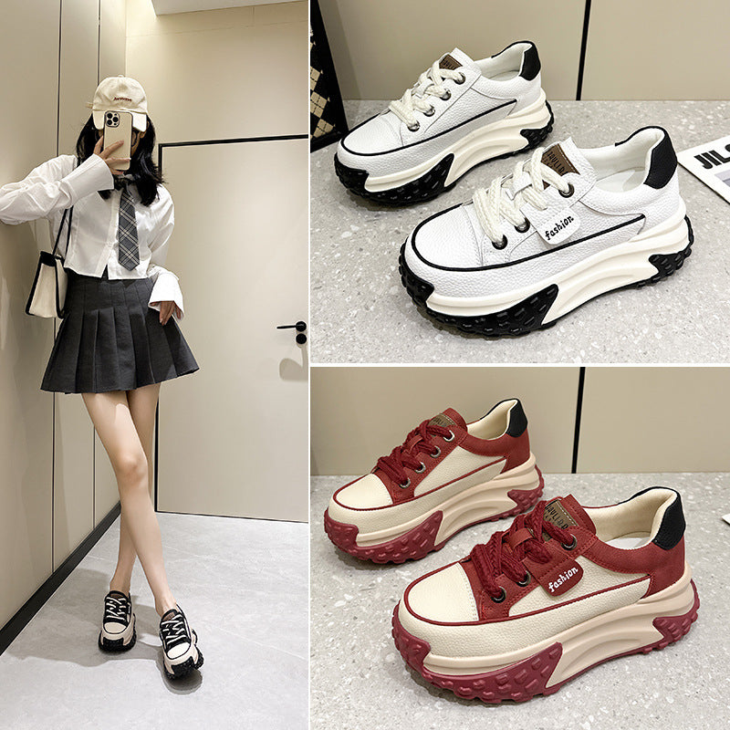 Simple Fashionable All-match Sports Breathable White Shoes GlamzKart