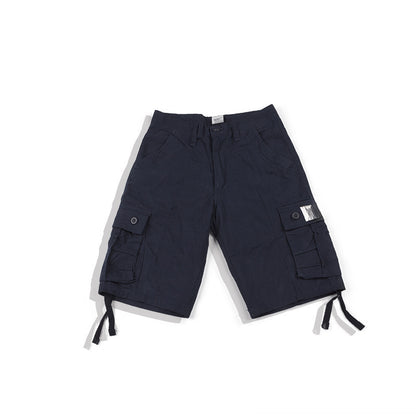 Retro Japanese Trendy Casual Pants Navy Blue GlamzKart
