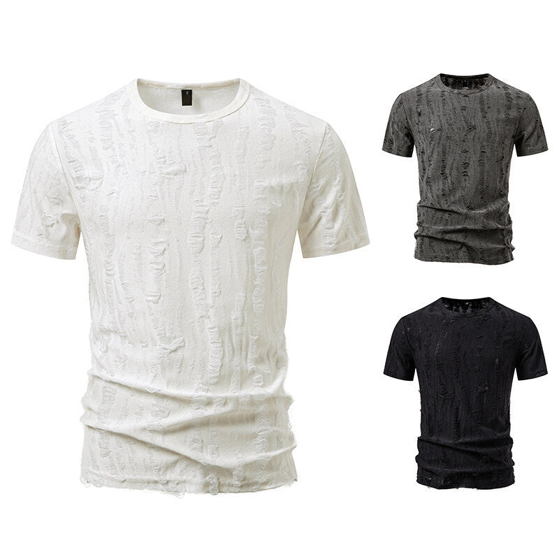 Simple Half Sleeve Men's Tops Loose GlamzKart